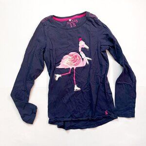 Joules Ice Skating Flamingo Tee, Size 11/12